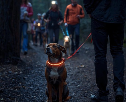 Stuttgart im Wald bei Nacht - Hundetraining