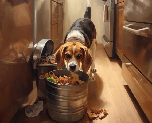 selbstbelohnendes Verhalten - Müll durchwühlen