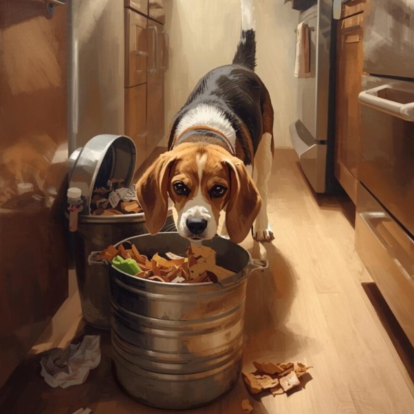 selbstbelohnendes Verhalten - Müll durchwühlen