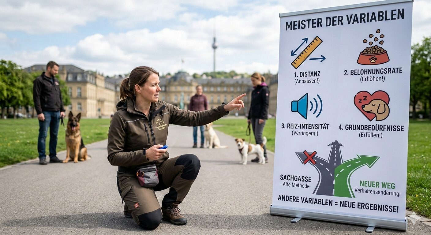 Stadttraining- Hundeschule Stuttgart- Navigation durch das Hundetraining Schloßplatz-
